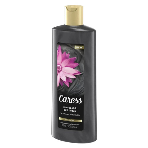 Caress Charcoal And Pink Lotus Womens Body Wash 18 oz